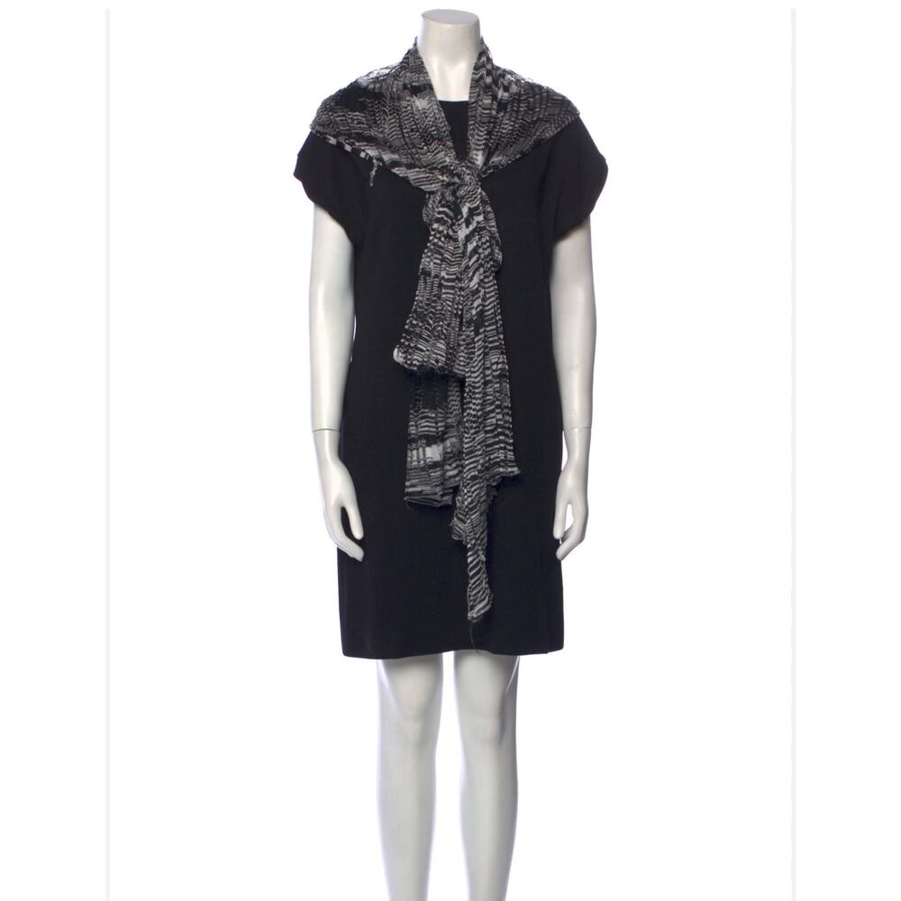 M Missoni Little Black Dress w/ Attached Space Dye Scarf Size: 4 Small So Comfy